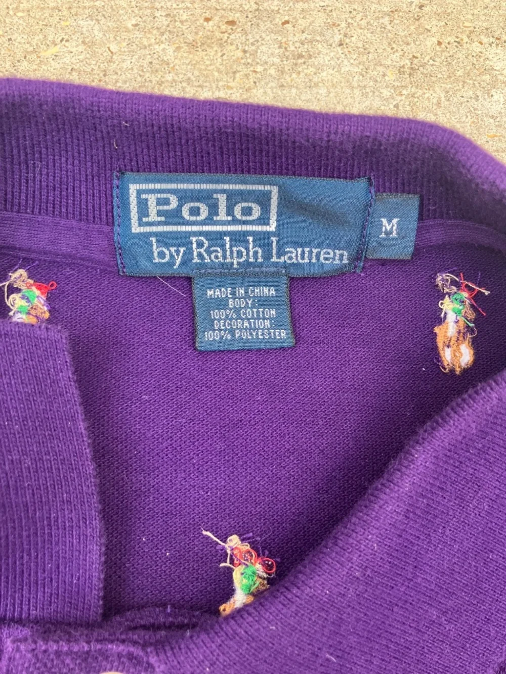 Ralph Lauren Ponies all over Embroidered Med FIFA World Cup USA